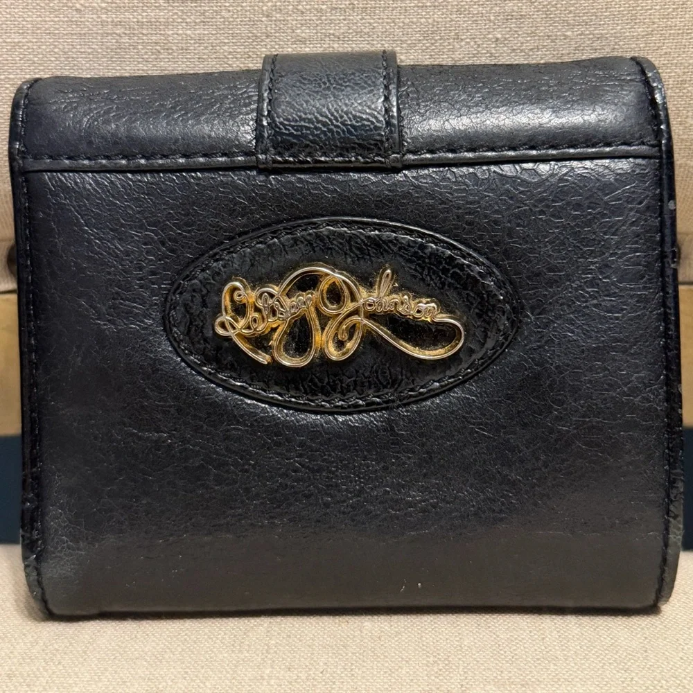 Betsey Johnson Vintage Leather Black Bow Wallet